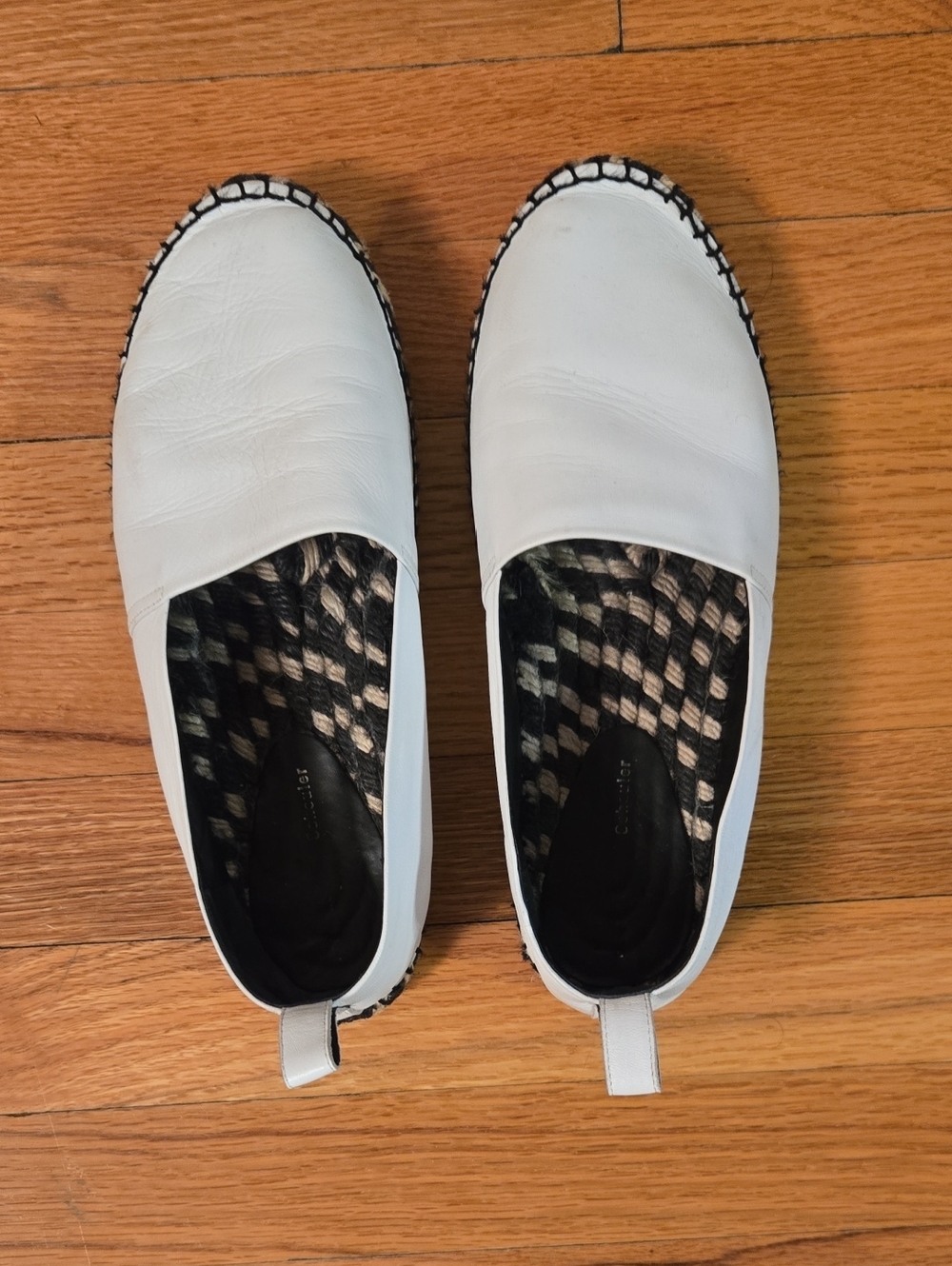 Proenza Schouler White Leather Espadrilles Size 40